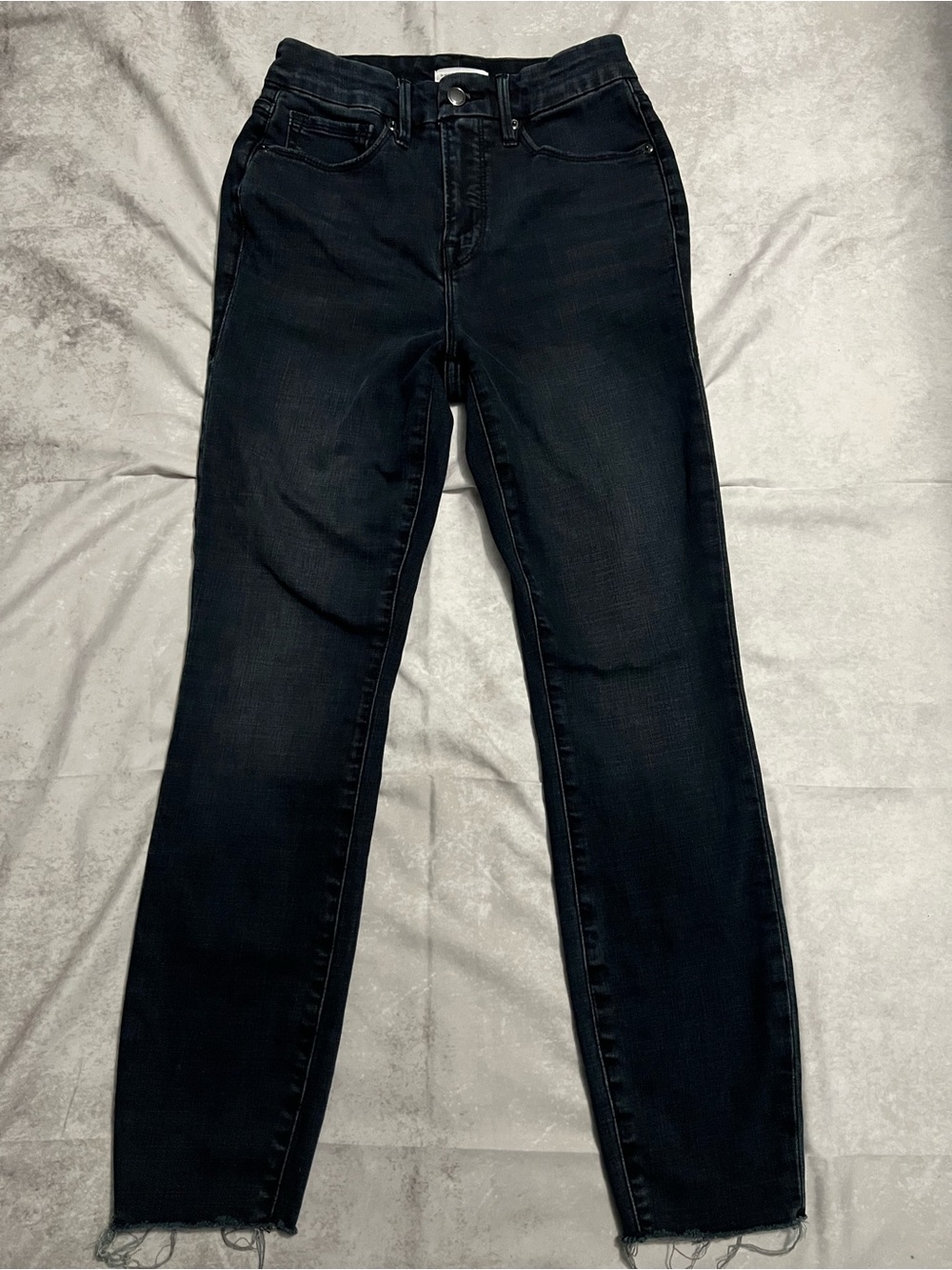 Good American Black/blue Straight Leg ankle